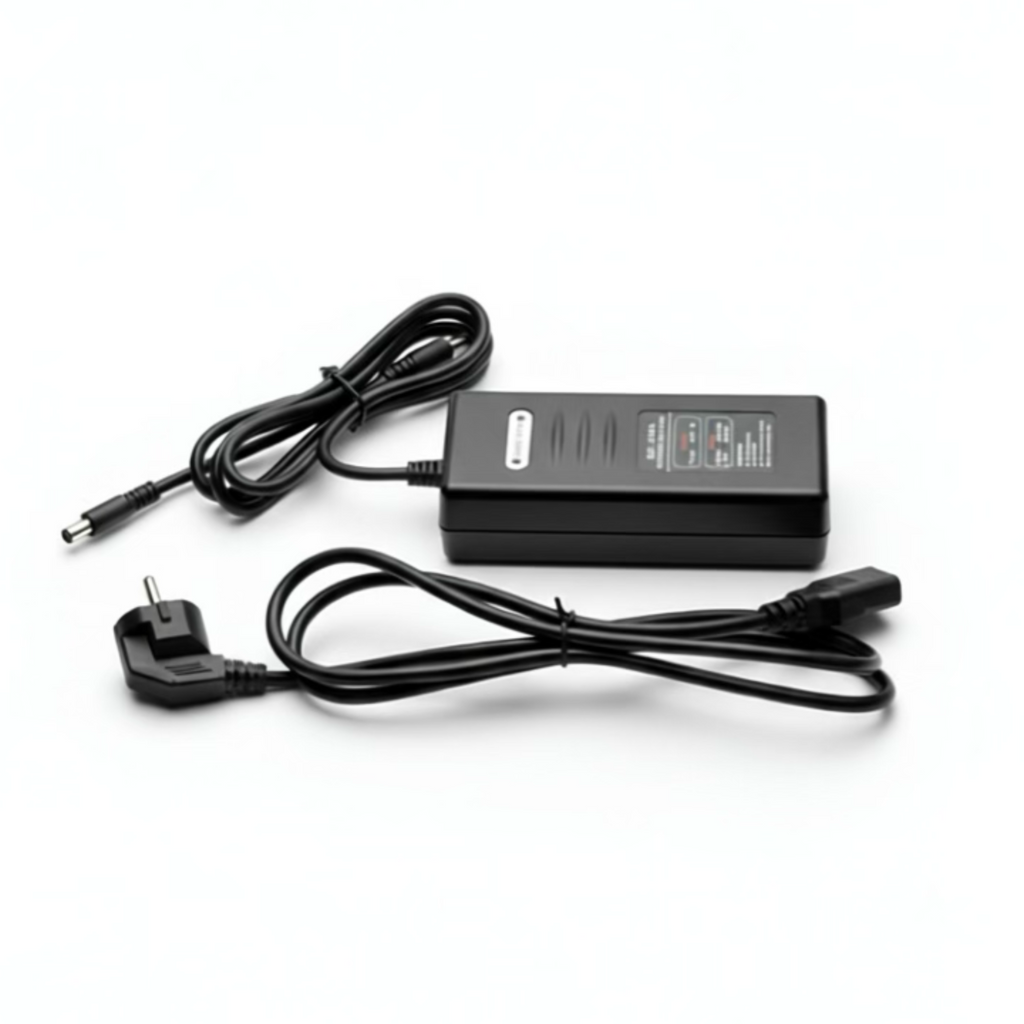 Chargeur de batterie 36V 4A noir pour vélo électrique compatible Velomad V1 et modèles équivalents
